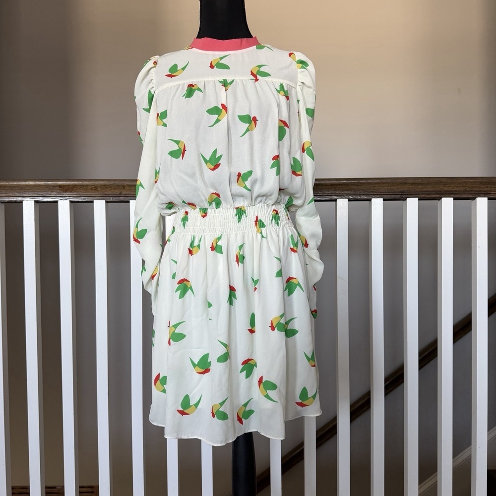 Tanti Anelli Dress Small Bird Novelty Tropical Resort Vacation Artsy Bohemian